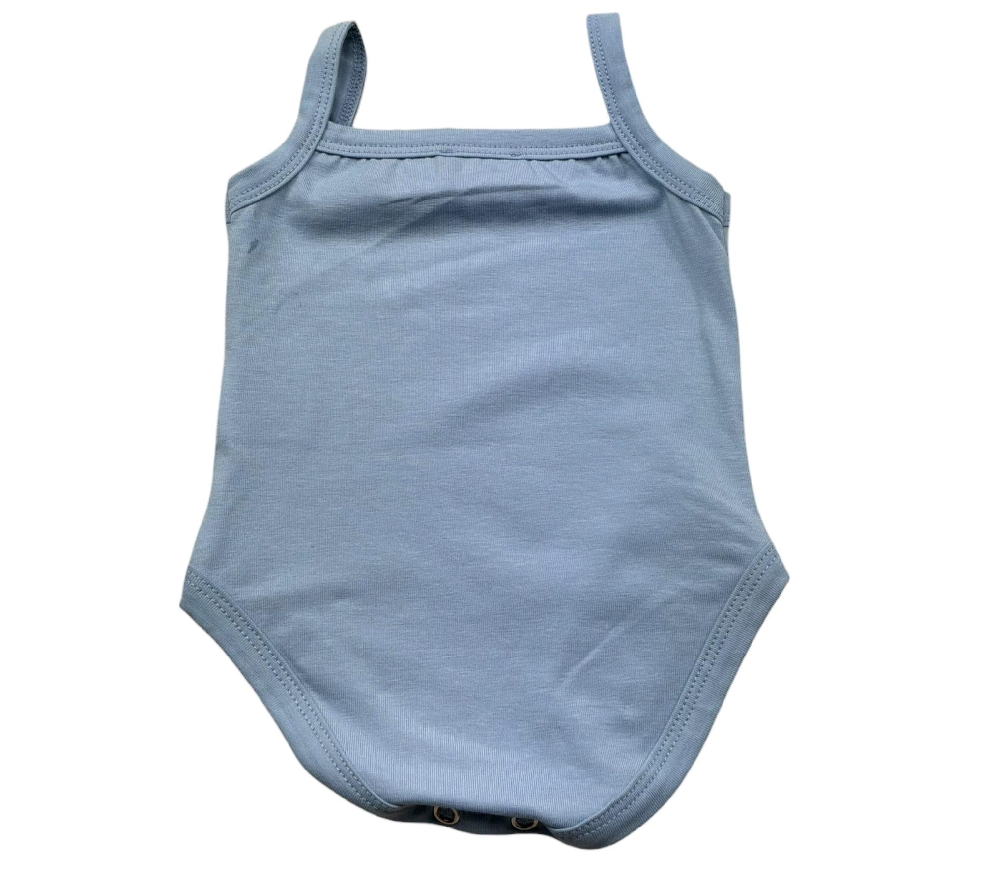 Trussardi Body Bretelline Tinta Unita con Logo per Neonata TIP26125BD AZZURRO TRUSSARDI 