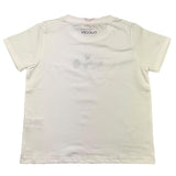 Vicolo T-Shirt Girocollo Tinta Unita Cn Stampa In Contrasto Bianco Per Bambina