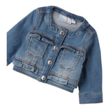 Minibanda Giubbino In Denim Tinta Unita per Neonata 3B756 BLU MINIBANDA 
