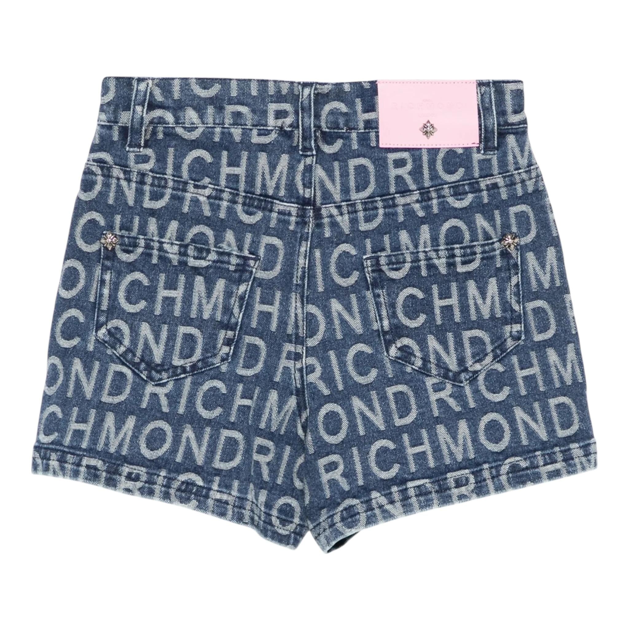 John Richmond Short In Denim Logato Blu per Bambina RGP25122SHXX BLU JOHN RICHMOND 