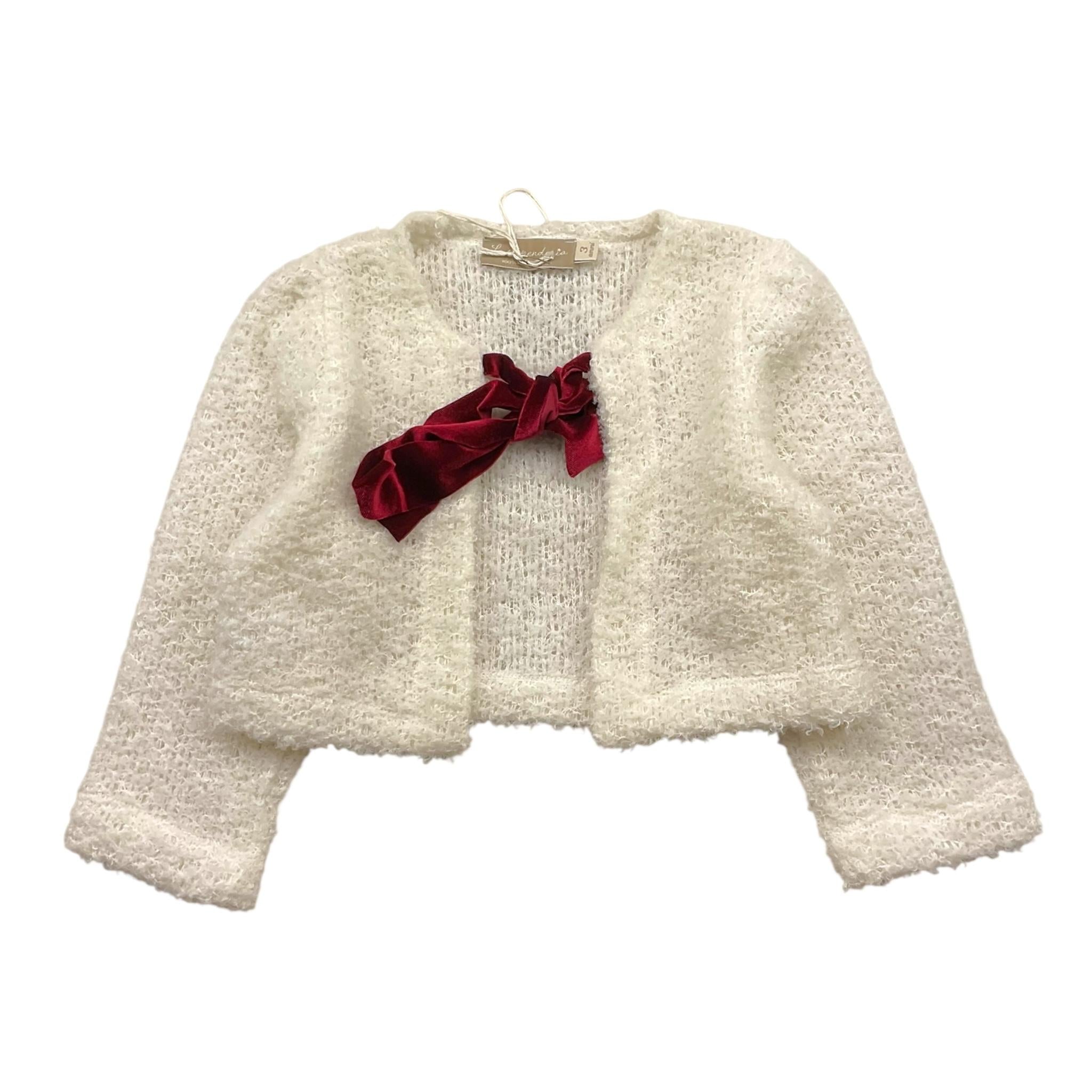 LA STUPENDERIA coprispalle tinta unita con fiocco in contrasto Bianco per Bambina TJPL44 BIANCO LA STUPENDERIA 