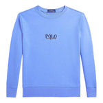 Ralph Lauren Felpa Girocollo Tinta Unita con Logo per Bambino 323958154003 AZZURRO RALPH LAUREN 