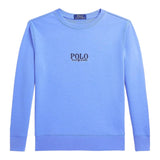 Ralph Lauren Felpa Girocollo Tinta Unita con Logo per Bambino 323958154003 AZZURRO RALPH LAUREN 