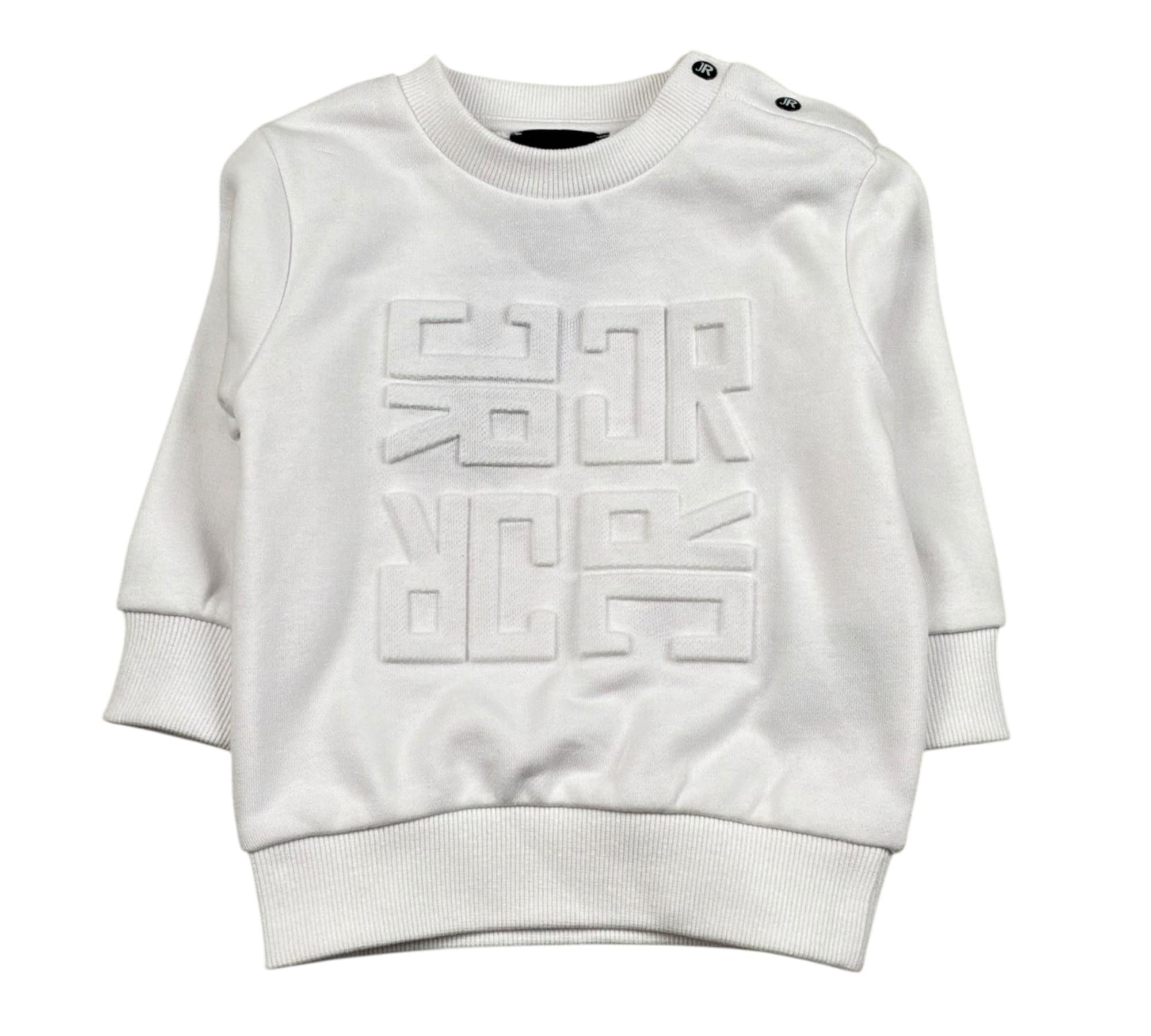 John Richmond Felpa Chiusa Girocollo Tinta Unita per Neonato RIP26029FEO BIANCO JOHN RICHMOND 