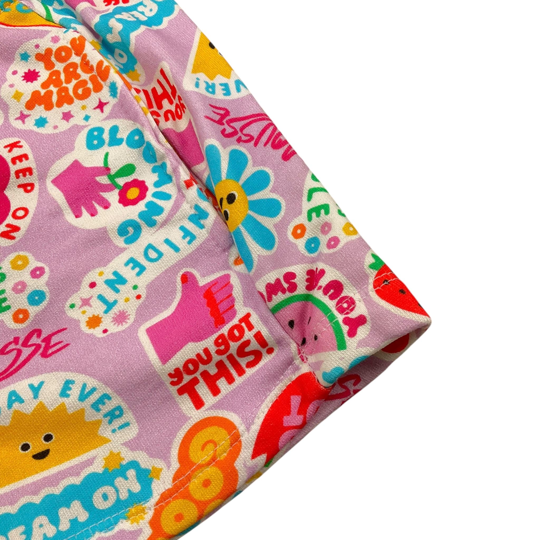 Mousse Short Tinta Unita con Fantasia per Bambina SKSF377 BIANCO MOUSSE 