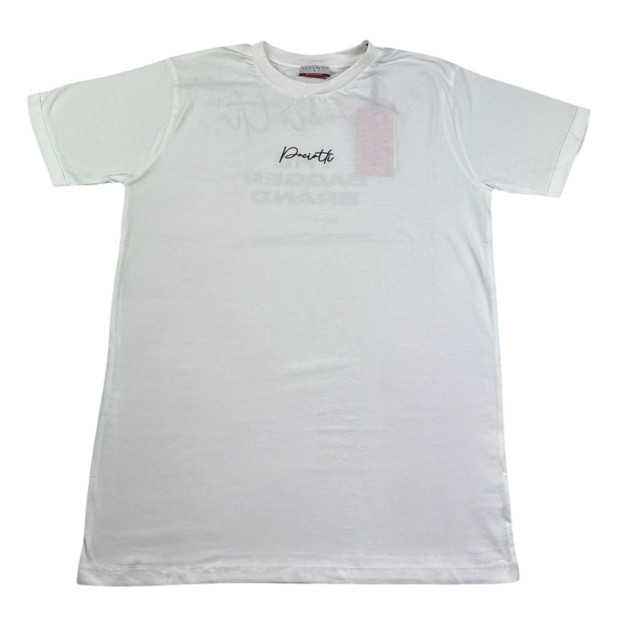 Cesare Paciotti T-Shirt Girocollo Tinta Unita con Stampa per Bambino TSP5113J BIANCO CESARE PACIOTTI 