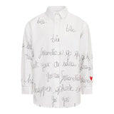 Simonetta Camicia Tinta Unita con Logo per Bambina SW5A40 BIANCO SIMONETTA 