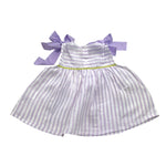 Ilfarobimbi Camicia Tinta Unita Giromanica con Fantasia A Righe per Bambina IFB50165 BIANCO/LILLA ILFAROBIMBI 