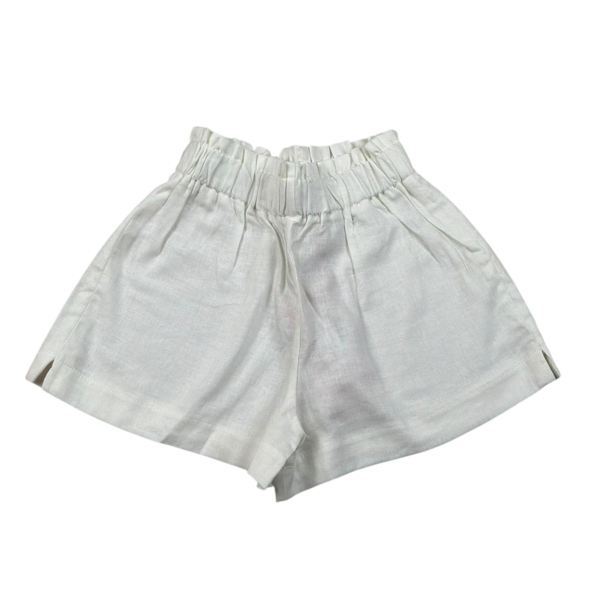 Mariuccia Short Tinta Unita con Elastico In Vita per Bambina MMBP329 BIANCO MARIUCCIA 