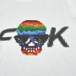 F**K T-Shirt Girocollo Tinta Unita con Stampa per Neonato HJKIKK BIANCO F**K 