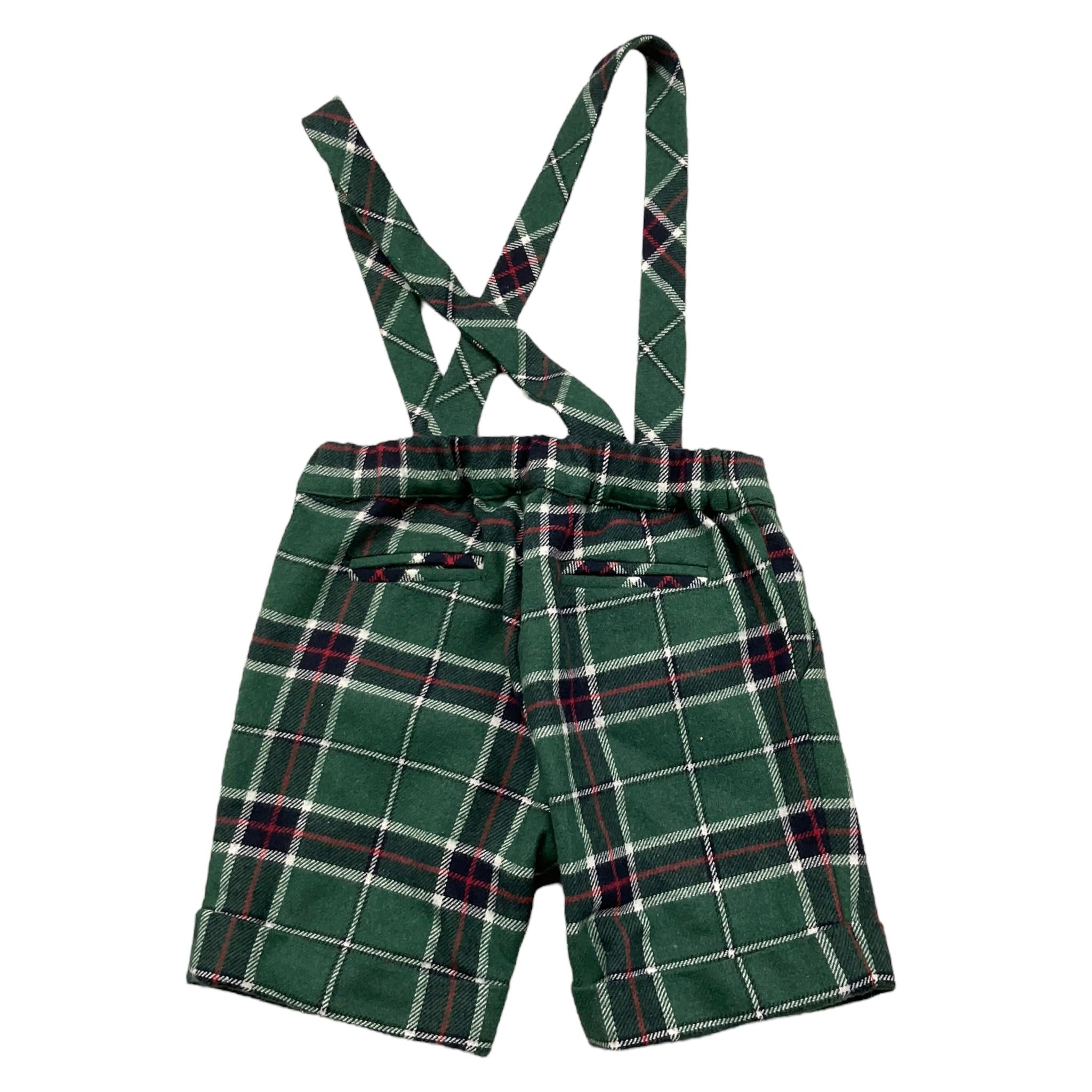 LE BEBE' bermuda con bretelle fantasia scozzese Verde per Neonato LBB5195 VERDE LE BEBE' 