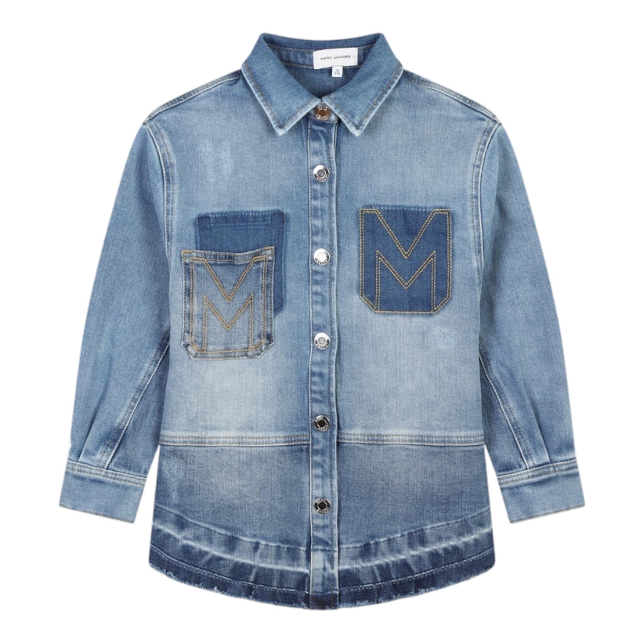 MARC JACOBS camicia in denim manica lunga tinta unita Azzurro per Bambino W60279 AZZURRO MARC JACOBS 