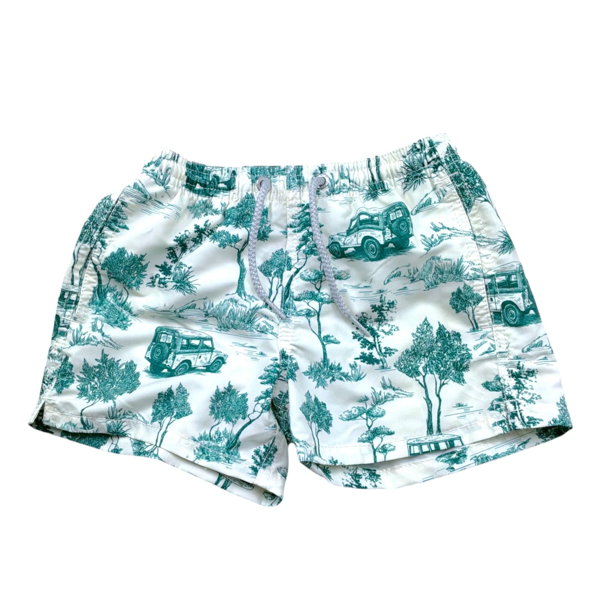 Saint Barth Costume Modello Boxer Tinta Unita con Stampa per Bambino COUNTRYU BEIGE SAINT BARTH 