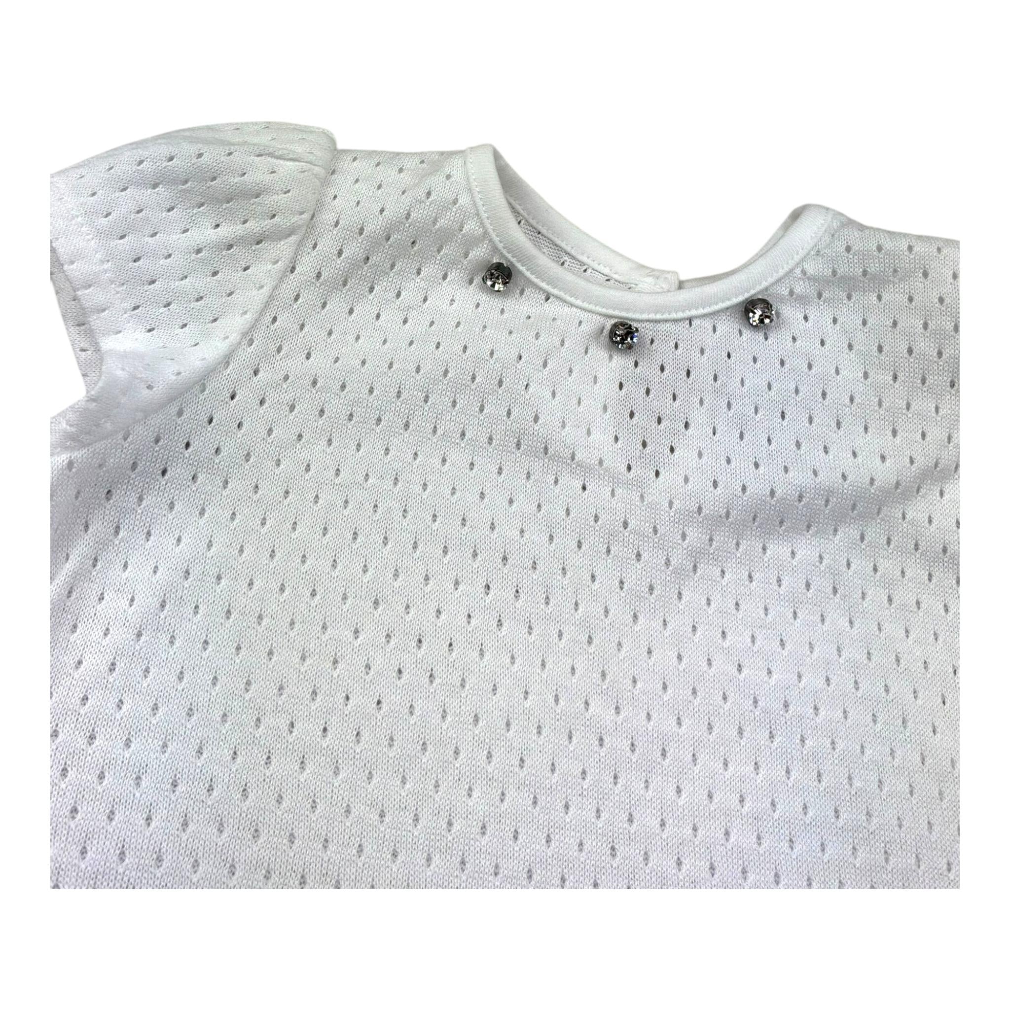 I Delfi Completo 2 Pezzi T-Shirt-Short per Neonata 25P5075 BIANCO/LILLA I DELFI 