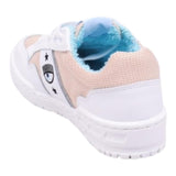 Chiara Ferragni Sneakers Tinta Unita Con Brillantini E Logo Rosa/Bianco Per Bambina