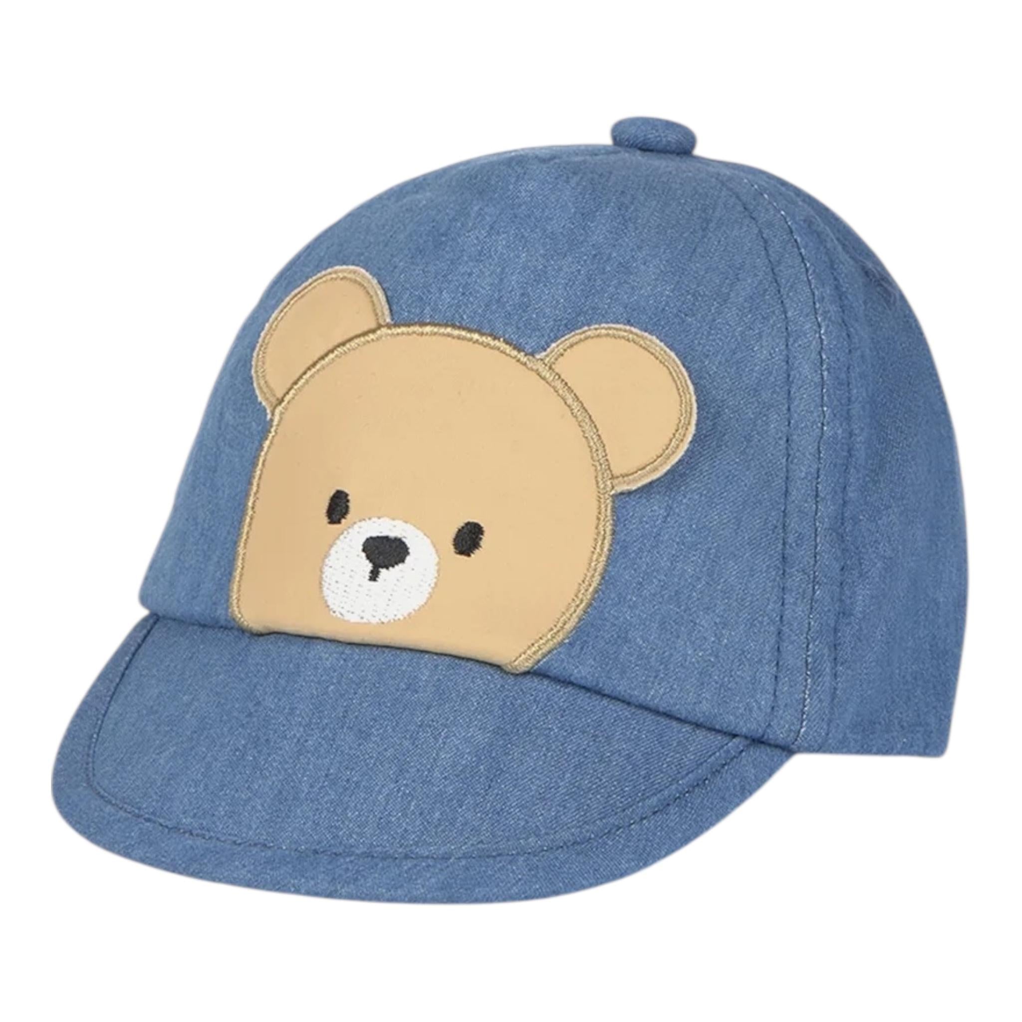 Mayoral Cappello Tinta Unita con Visiera E Stampa Orso per Neonato 9885 BLU MAYORAL 