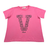 Vicolo T-Shirt Girocollo tinta unita con Stampa Rosa per Bambina 3146M0817 ROSA VICOLO 