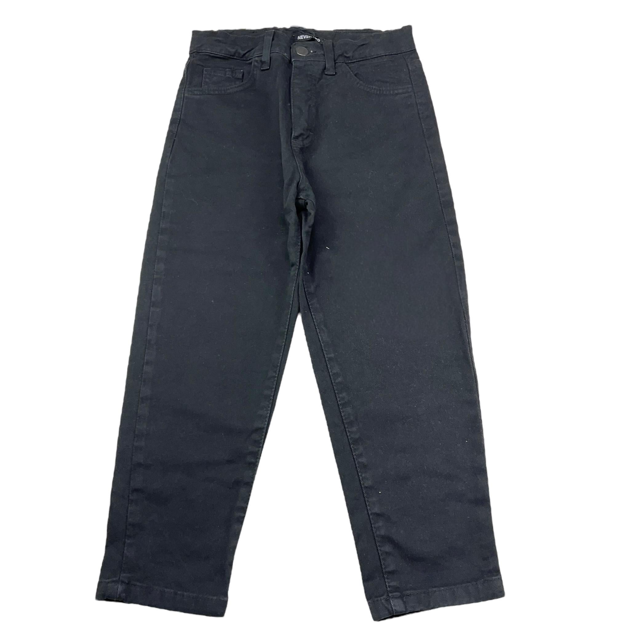 Never Too Jeans Tinta Unita con Girovita Regolabile per Bambino NT1396B NERO NEVER TOO 