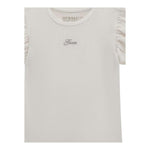 Guess T-Shirt Tinta Unita con Tulle per Neonata K5RI22K6YW4X BIANCO GUESS 