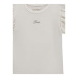 Guess T-Shirt Tinta Unita con Tulle per Neonata K5RI22K6YW4X BIANCO GUESS 