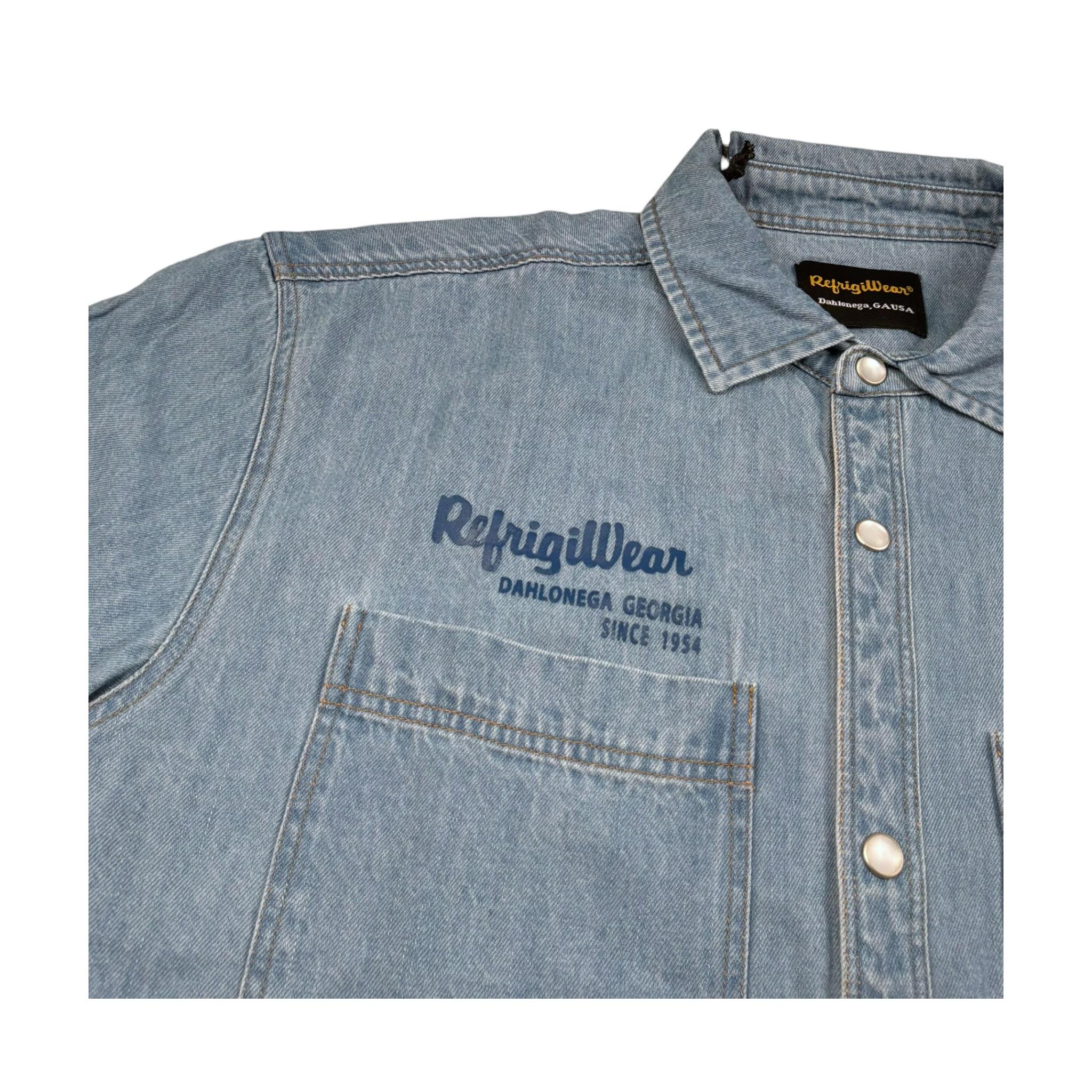Refrigiwear Camicia Mezza Manica In Denim per Bambino 153SRMJS25 AZZURRO REFRIGIWEAR 