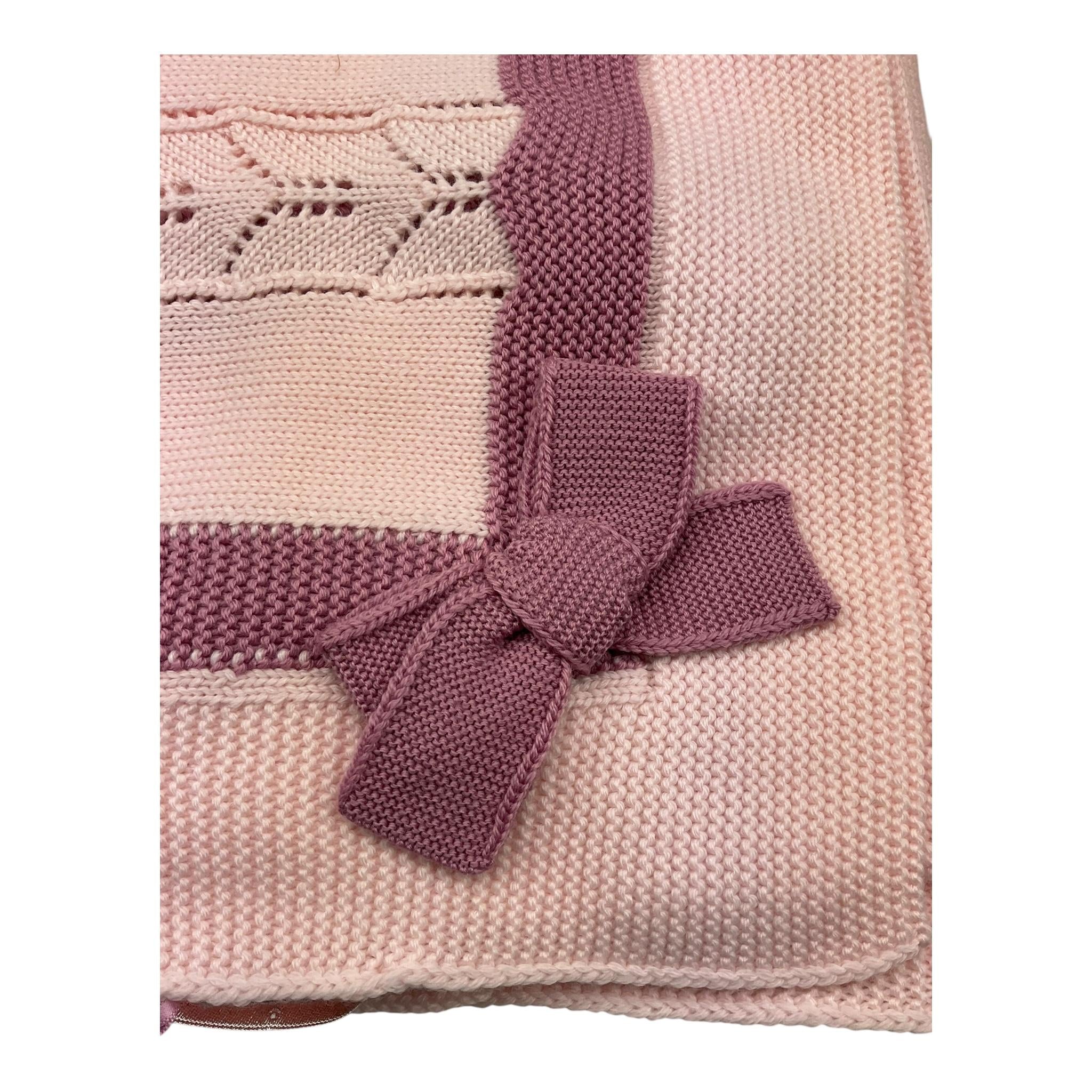 COLORI CHIARI coperta tinta unita con ricami Rosa per Neonata FF777882 ROSA COLORI CHIARI 