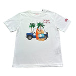 Saint Barth T-Shirt Girocollo Tinta Unita con Stampa per Bambino 00293L BIANCO SAINT BARTH 