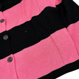 John Richmond Cardigan Bicolore con Fantasia A Righe per Bambina RGP26168CD NERO/FUXIA JOHN RICHMOND 