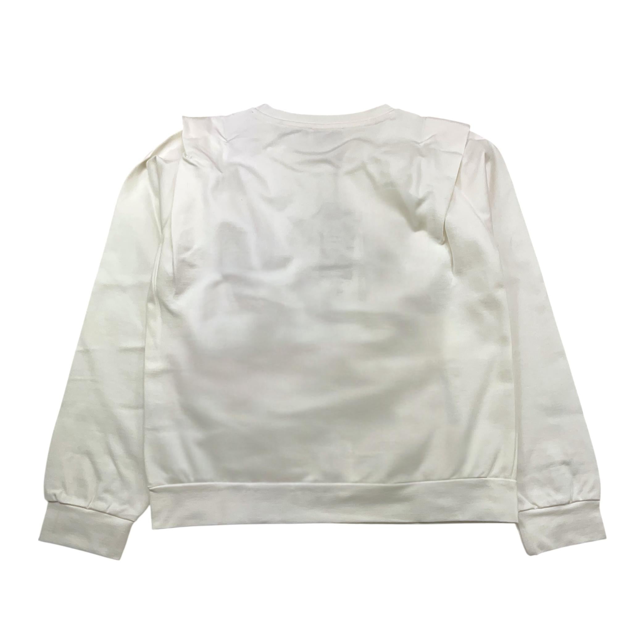 GAELLE felpa chiusa girocollo tinta unita con logo Bianco per Bambina 2741F00414XX BIANCO GAELLE 