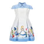 Monnalisa Abito Mezza Manica Bicolore per Bambina 11E920XX BIANCO/AZZURRO MONNALISA 