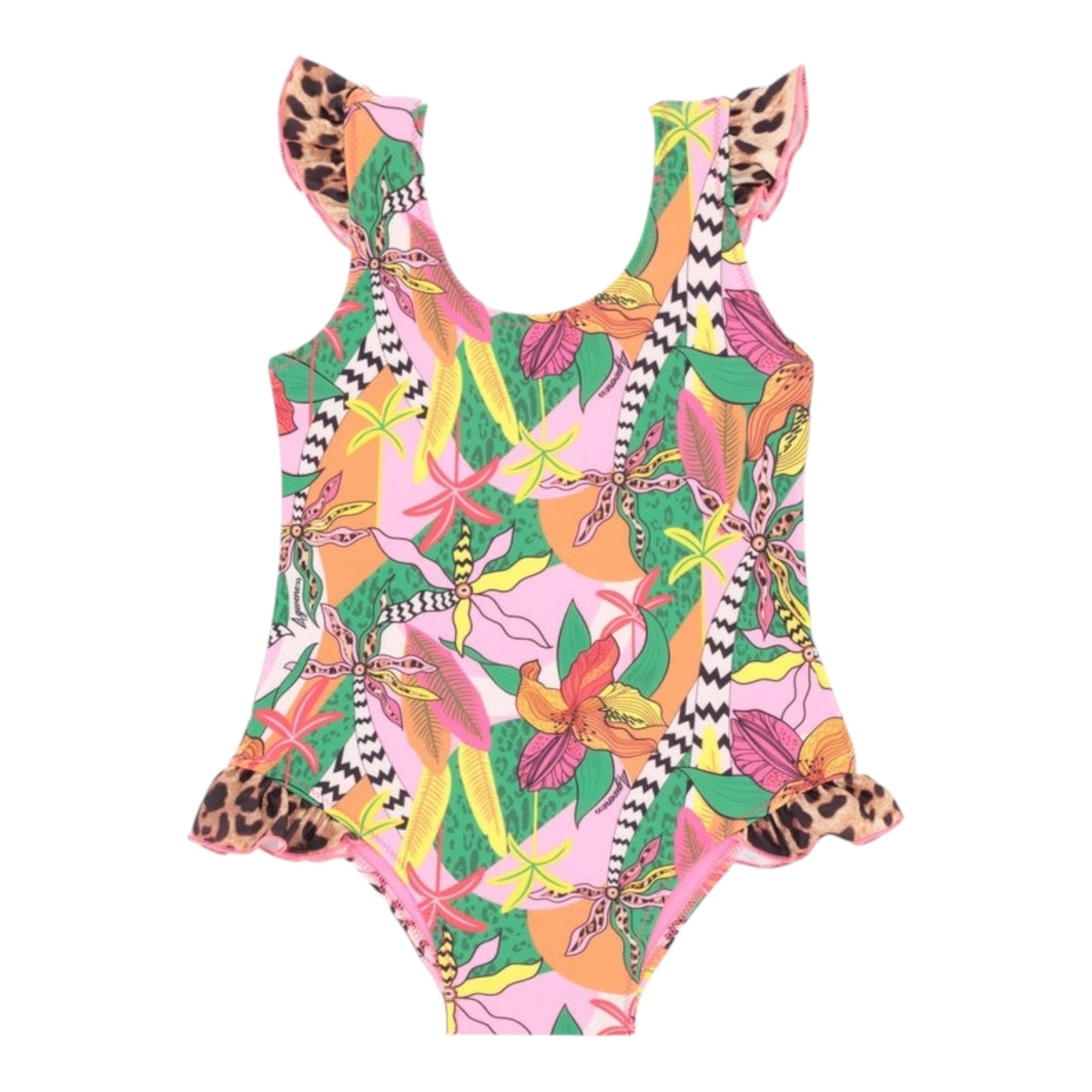 4Giveness Costume Intero Tinta Unita con Fantasia per Neonata 125NBWIN5283 ROSA 4GIVENESS 