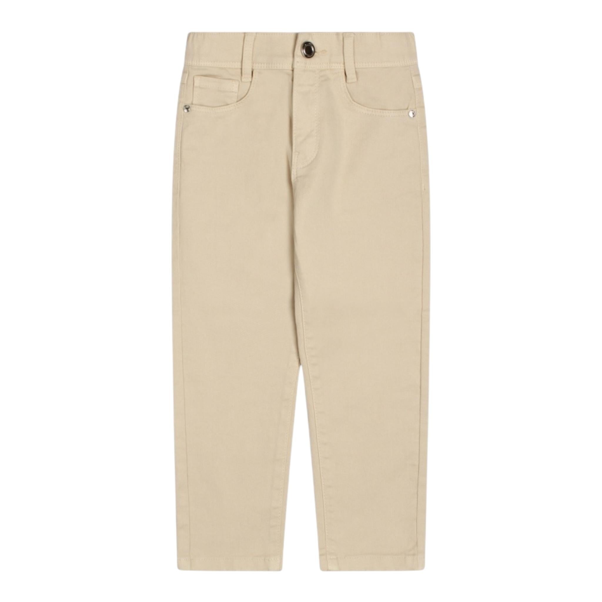 TRUSSARDI pantalone tinta unita con elastico in vita Beige per Bambino TIA24075PAX BEIGE TRUSSARDI 