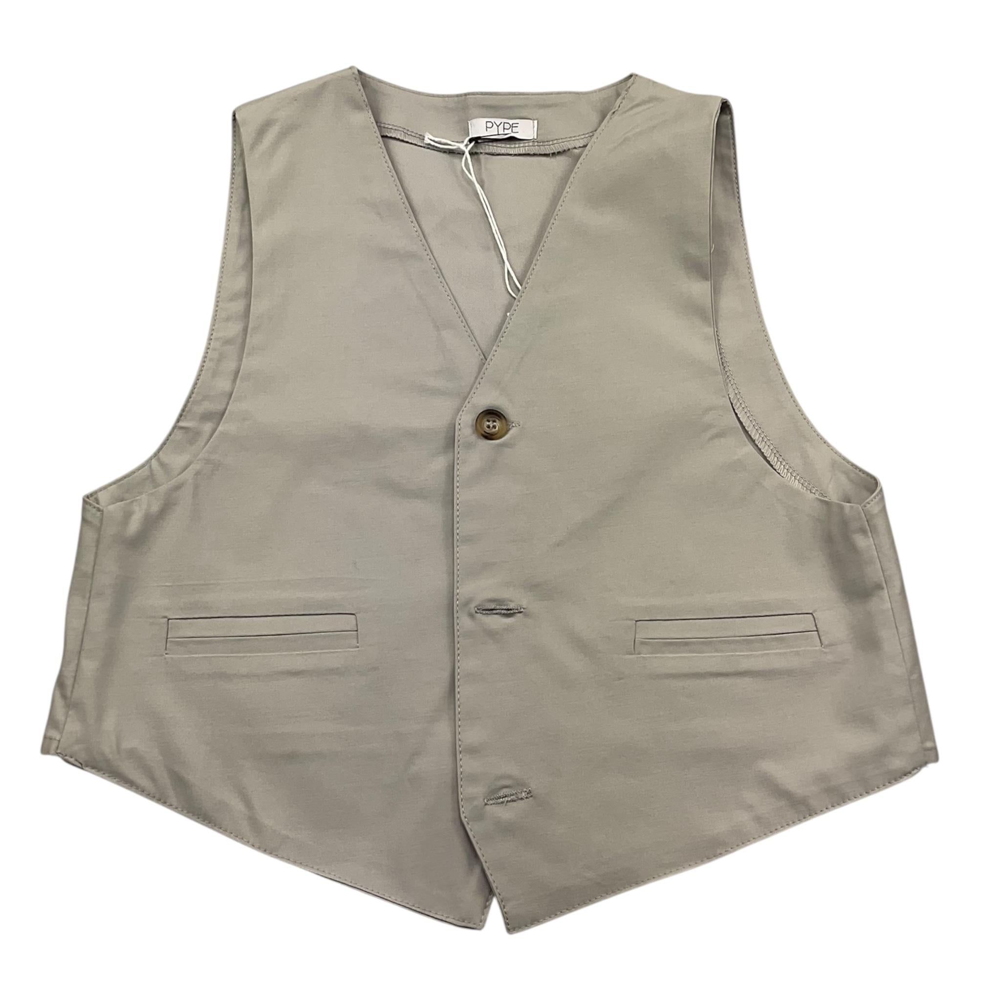 Pype Gilet Tinta Unita per Bambino JILET GRIGIO PYPE 