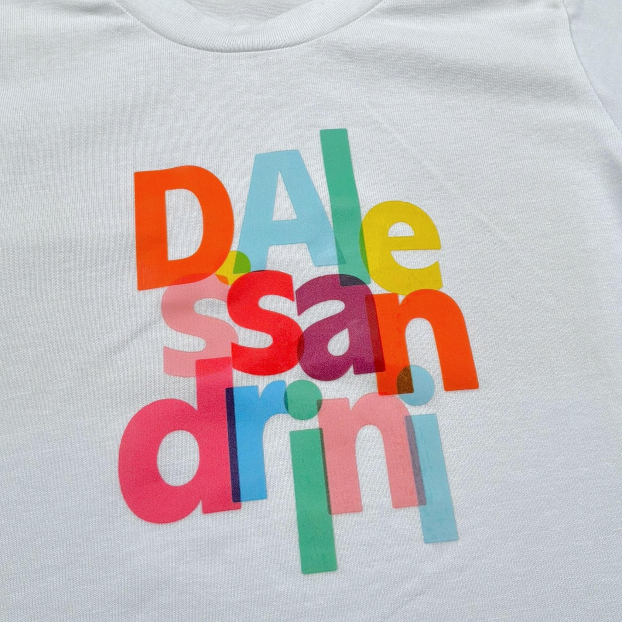 Daniele Alessandrini T-Shirt Tinta Unita con Stampa per Neonato 1296M00226X BIANCO DANIELE ALESSANDRINI 