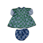 MIMISOL set abito tinta unita con fantasia-coulotte Azzurro per Neonata MGAB071 AZZURRO MIMISOL 