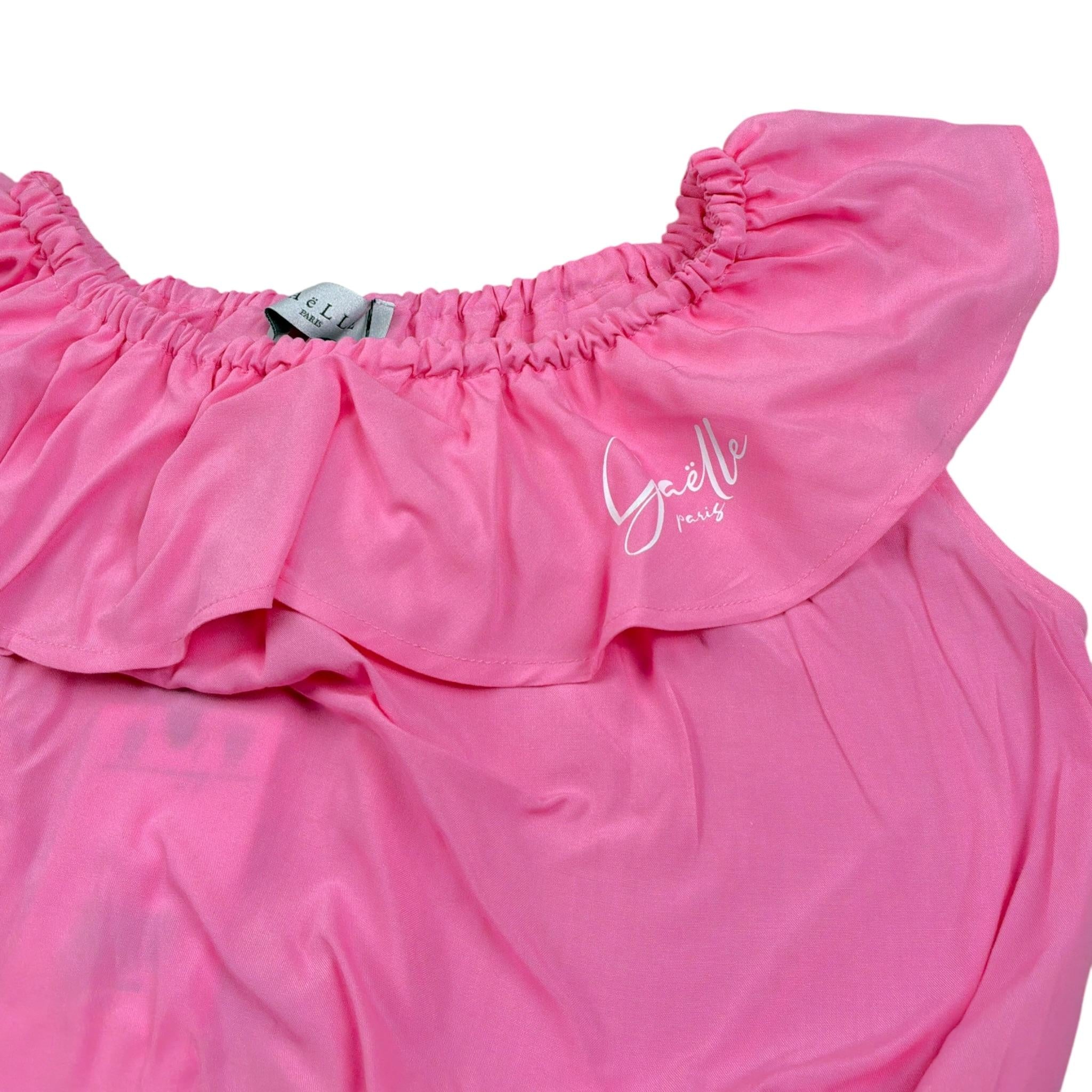 Gaelle Top tinta unita con Rouches Rosa per Bambina 2746MY00478 ROSA GAELLE 