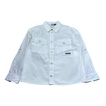 Moschino Camicia Tinta Unita con Taschino  per Bambina HUC01U BIANCO MOSCHINO 
