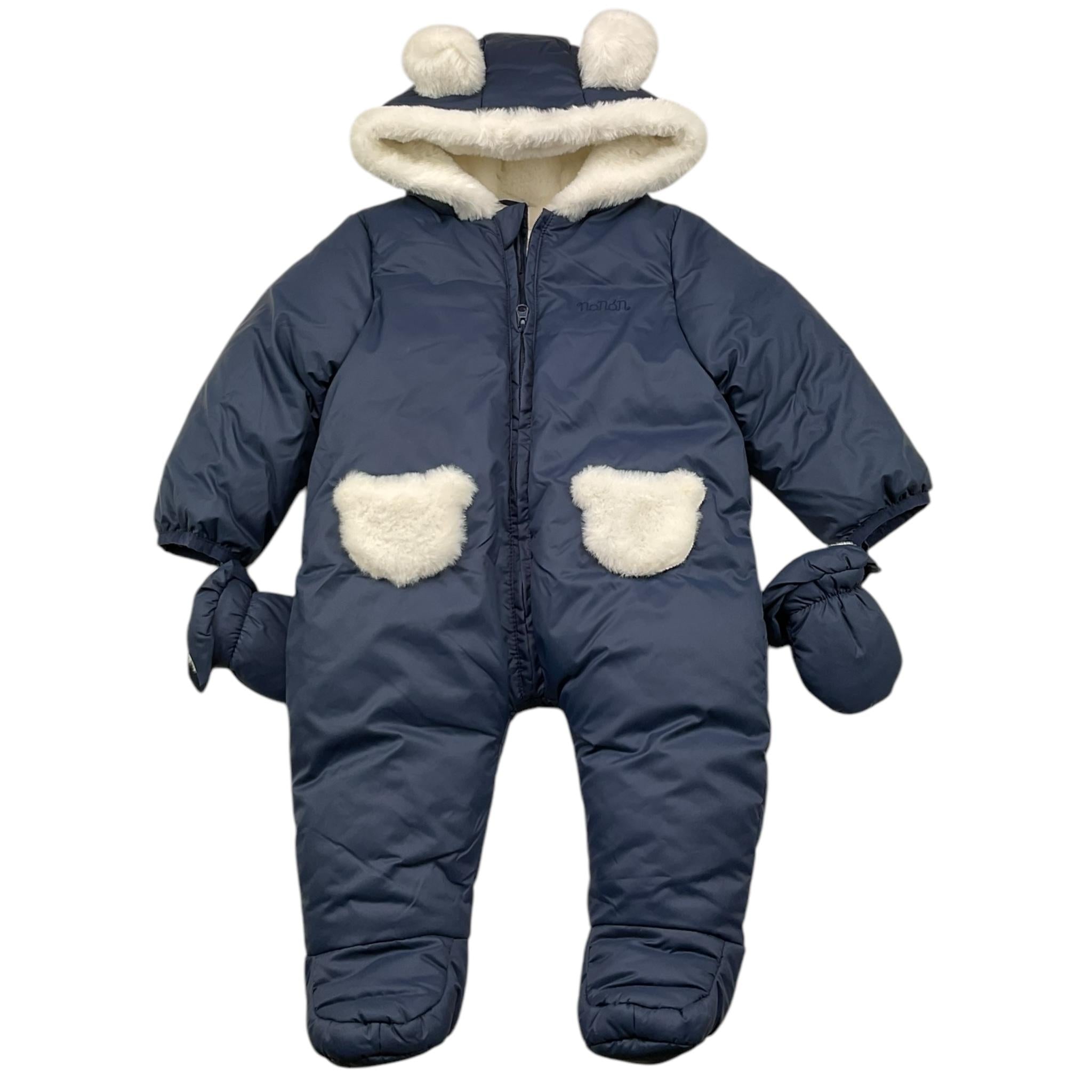 NANAN eskimo tinta unita con cappuccio Blu per Neonato I2351703BL BLU NANAN 