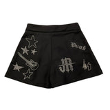 JOHN RICHMOND short tinta unita cn brillantini Nero per Bambina RGA25237SH NERO JOHN RICHMOND 