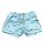 Saint Barth Costume Modello Boxer Tinta Unita con Stampa per Bambino 00995L BIANCO SAINT BARTH 