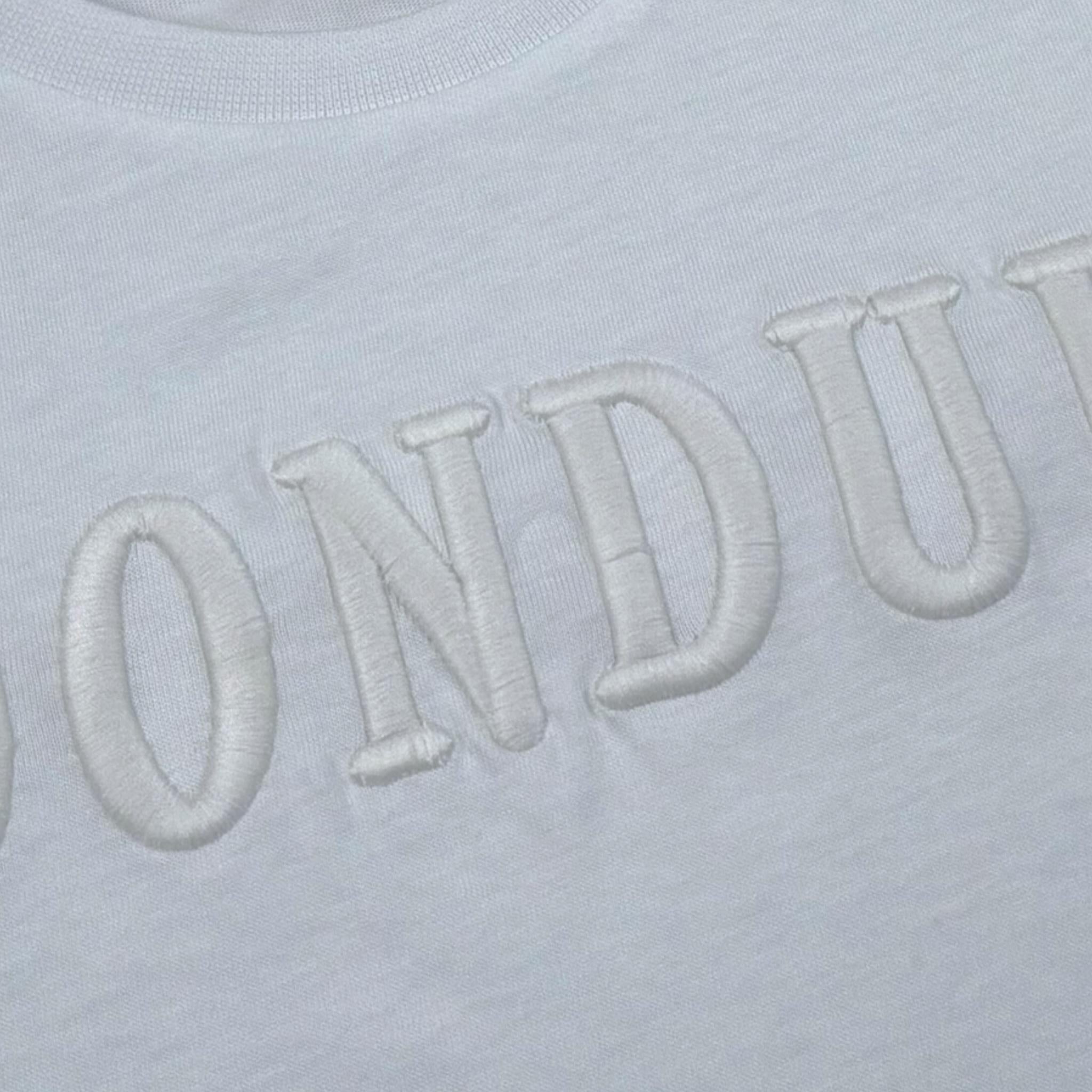 Dondup T-Shirt Girocollo Tinta Unita con Stampa per Bambina DMTS037 BIANCO DONDUP 