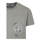 Stone Island T-Shirt Girocollo Tinta Unita con Logo per Bambino K1S162100012 VERDE STONE ISLAND 