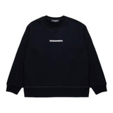 Dsquared2 Felpa Girocollo Tinta Unita con Stampa per Bambino DQ2739X NERO DSQUARED2 