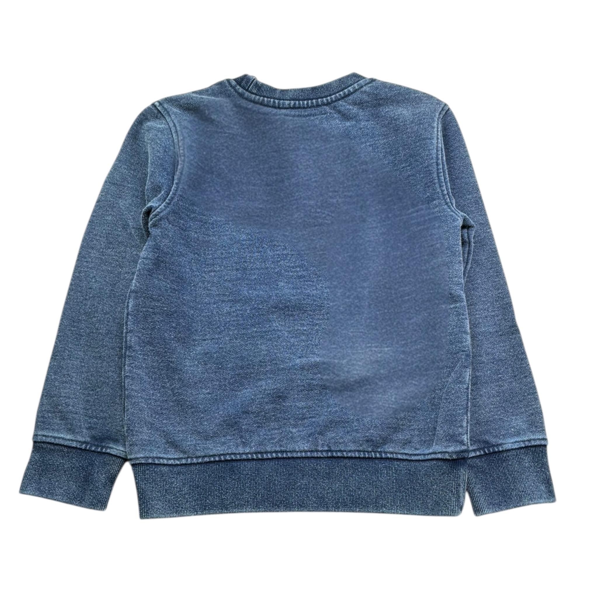 Saint Barth Felpa Girocollo Tinta Unita con Logo per Bambino 00490LL BLU SAINT BARTH 