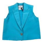 Gaelle Gilet Tinta Unita con Bottone per Bambina 2746JY00350 AZZURRO GAELLE 