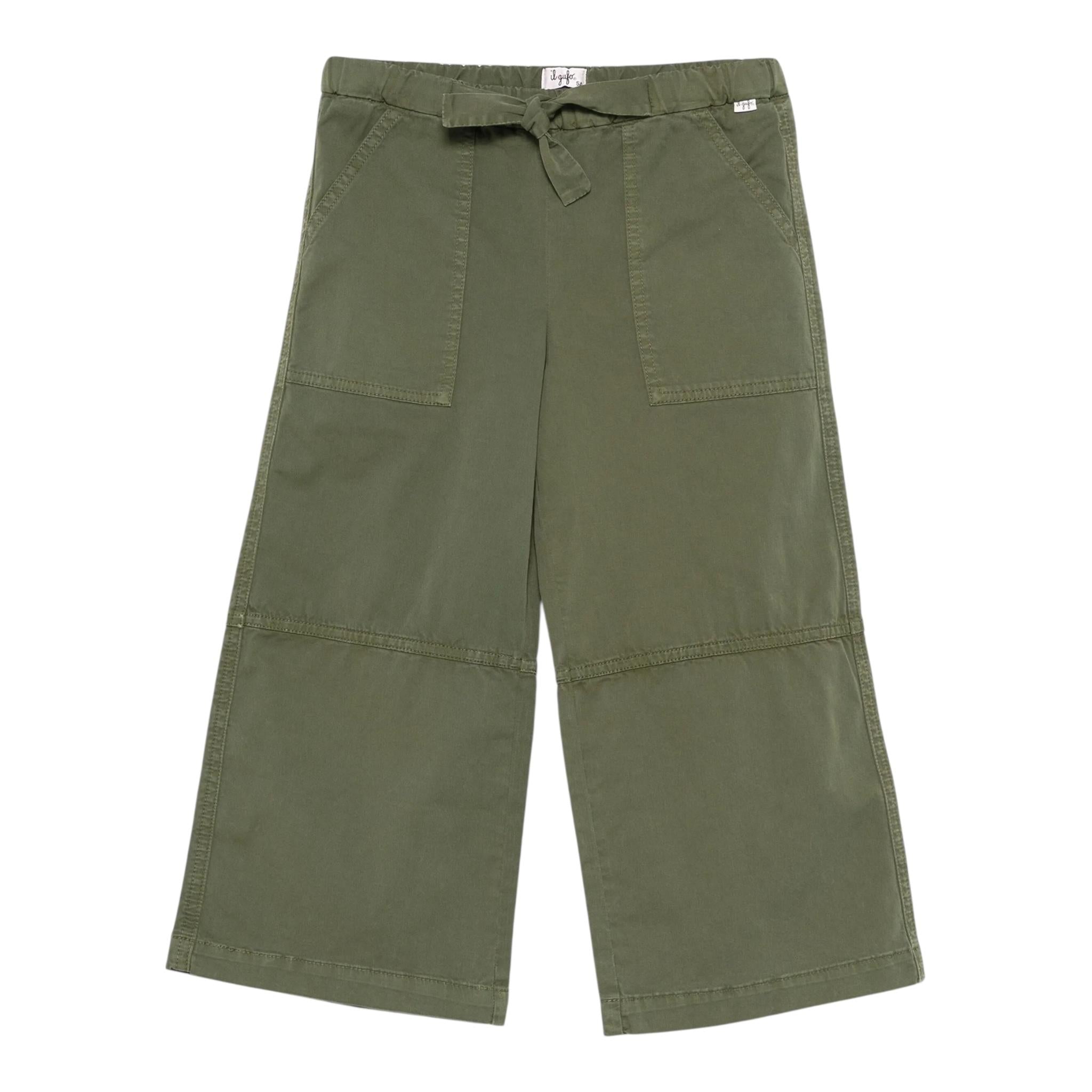 Il Gufo Pantalone Tinta Unita con Elastico In Vita per Bambino P25PL448C6074 VERDE IL GUFO 