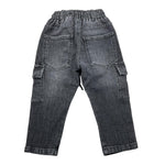 NEVER TOO jeans tinta unita con elastico in vita Nero per Bambino NT2165B NERO NEVER TOO 