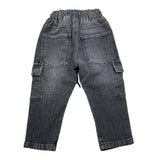 NEVER TOO jeans tinta unita con elastico in vita Nero per Bambino NT2165B NERO NEVER TOO 