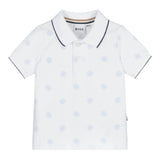 Boss Polo Mezza Manica Tinta Unita per Neonato J52099 BIANCO BOSS 