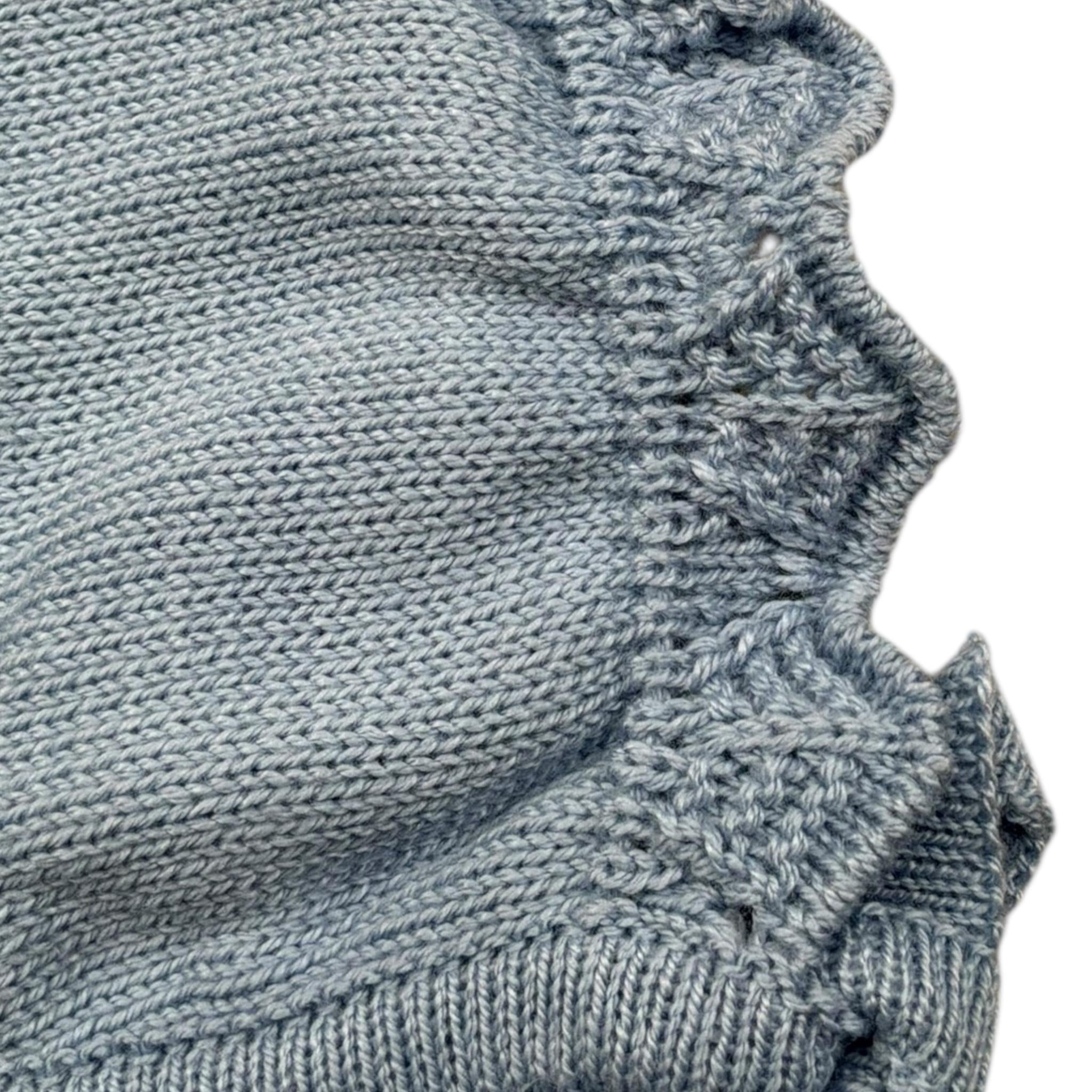 Mac Ilusio'N Cappello Tinta Unita con Ricami per Neonata G032 AZZURRO MAC ILUSIO'N 